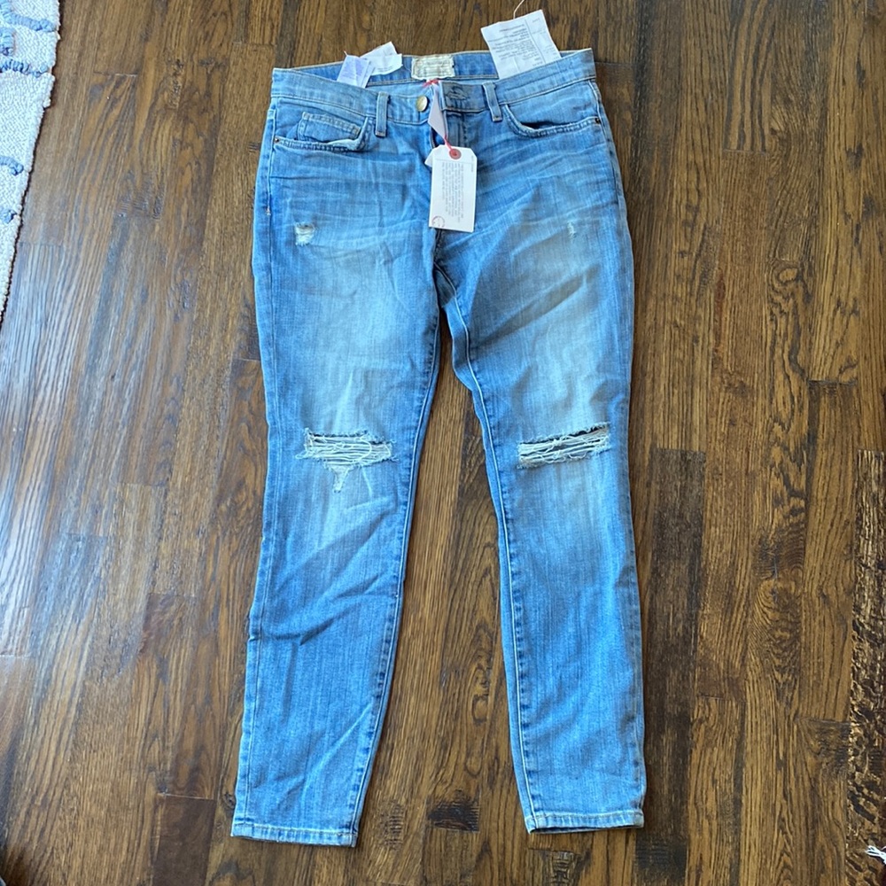 Current Elliott stiletto skinny jeans